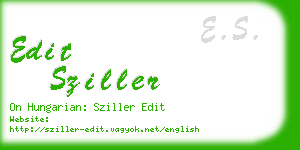 edit sziller business card